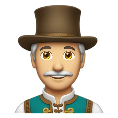 Bavarian man in traditional clothing sticker