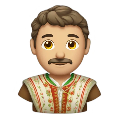 Man in traditional bulgarian clothing sticker