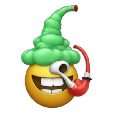 Turkish Rounded smile smoking hookah sticker