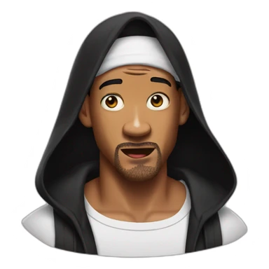 Will smith with black durag shocked sticker
