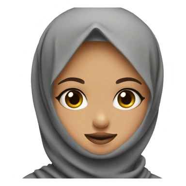 hijabi mid skinned girl with her tounge out and a peace sign  sticker