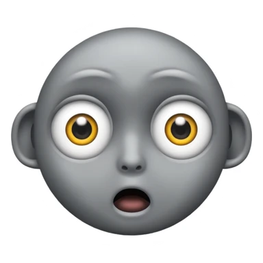 mix these two emojis 🗿😱 sticker