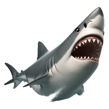 Shark attacking a boat sticker