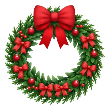 Christmas wreath sticker
