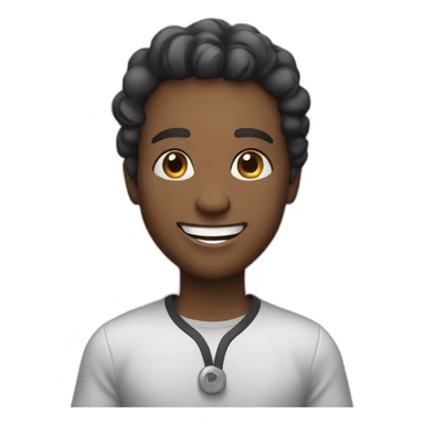 AI with pleasant smile sticker