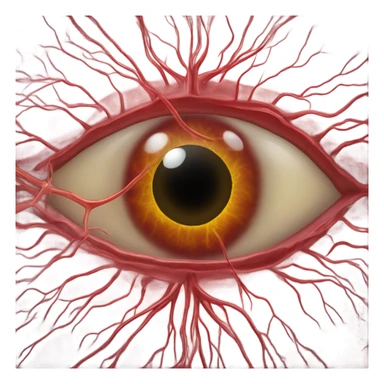 Retina blood vessels with optic nerve sticker
