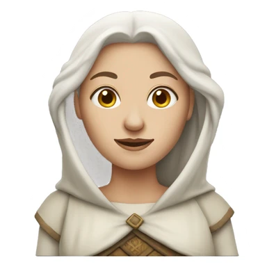 medieval white skin woman sticker