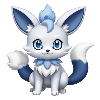 Minccino-Espurr-Meowstic-creature-hybrid, full body  sticker