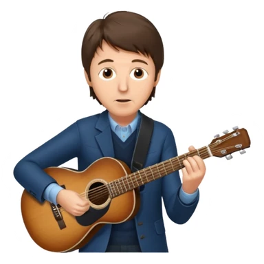 Paul McCartney playing guitar sticker