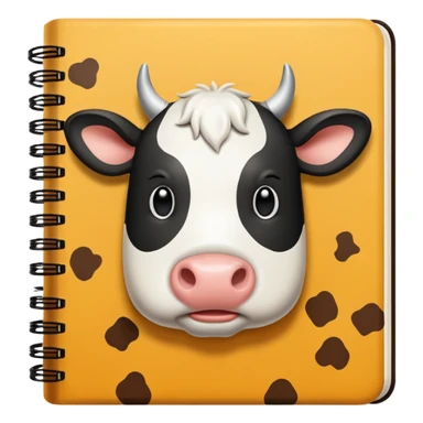 Cow print journal sticker