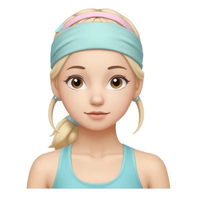 Yoga girl with pastel band sticker