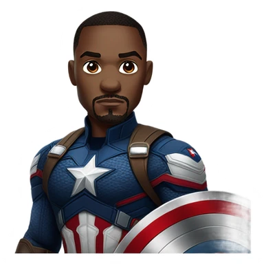 Anthony Mackie Captain America sticker