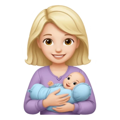 woman with eros baby clothes sticker