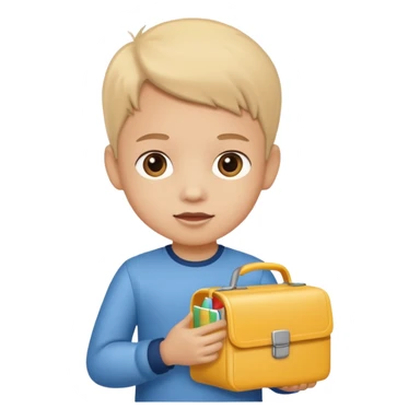 child with lunchbox sticker
