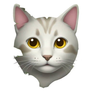 cat hidden in a tree with foliage sticker