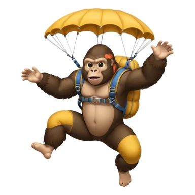 fait moi un gorille qui fait du parachute  sticker