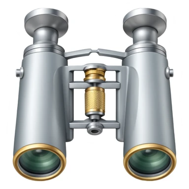 silver binoculars sticker