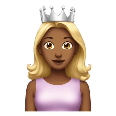 Birthday girl with a crown sticker