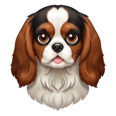 Cavalier King Charles spaniel black and brown dog Black and brown sticker
