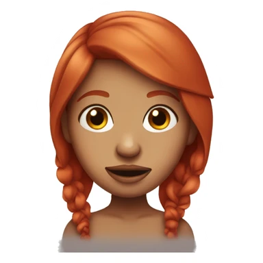 Red head girl with septum piercing sticker
