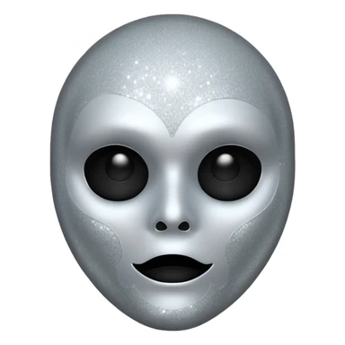 mask Ghost face glitter  sticker