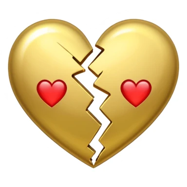 A broken heart glued together by money sticker