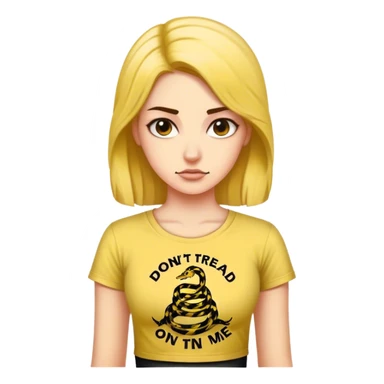 libertarian woman shirt dont tread on me sticker
