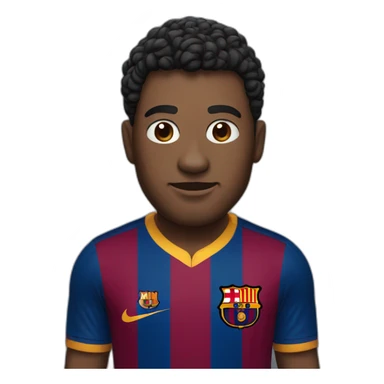 Human with Barcelona FC jersey sticker
