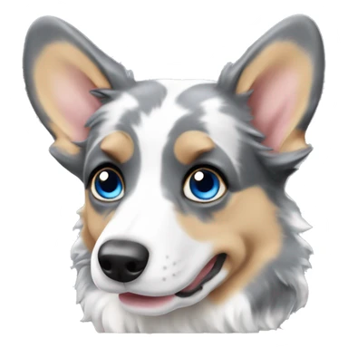 Blue Merle welsh corgi sticker