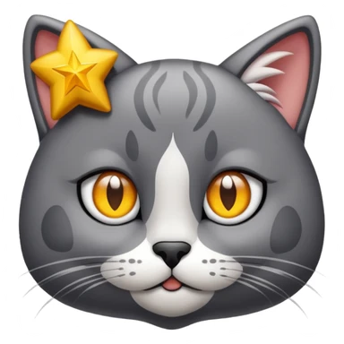 Um gato com estrela no olho sticker