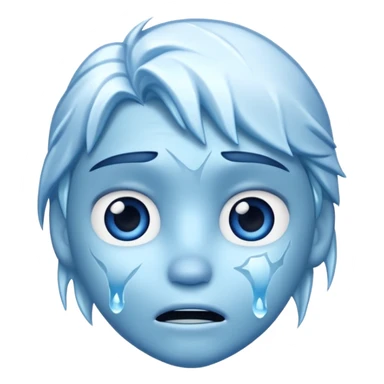 Frozen icy distraught iOs emoji sticker