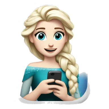 Elsa texting on an iPhone  sticker