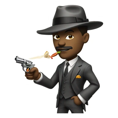 gangster playing football with a taco and toy gun sticker