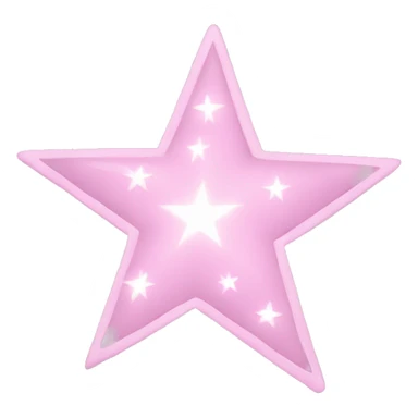 Three small light pink , 4-pointed sparks grouped together. The stars have a slightly elongated shape, giving them a twinkling effect. They vary in size, with the largest star in the center and two smaller stars on either side.  sticker