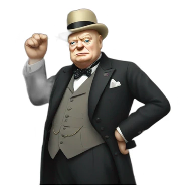 winston churchill pointing right sticker