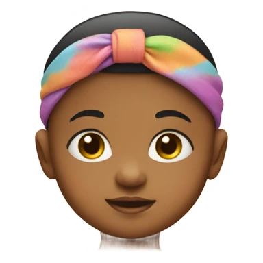 Baby with headband sticker