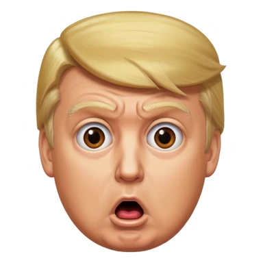 Donald trump surprised face shocked sticker
