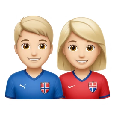 Norway VS Italy soccer smiley sticker