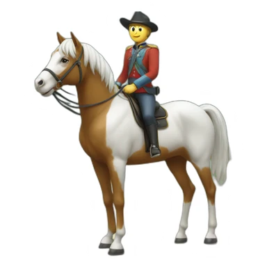 Un chat sur un cheval  sticker