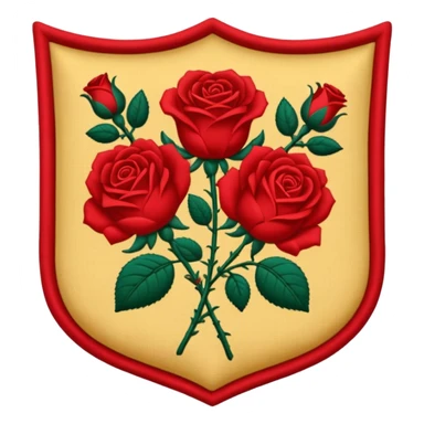 brasão com rosas condessa vermelha sticker
