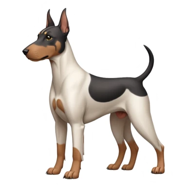 white doberman Y3 sticker