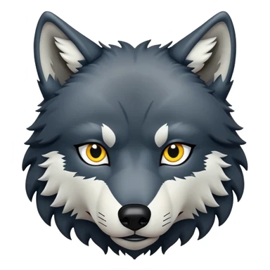 Wolf with midnight fur sticker