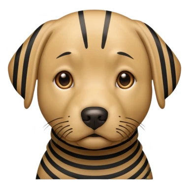 Black lab with striped short  sticker