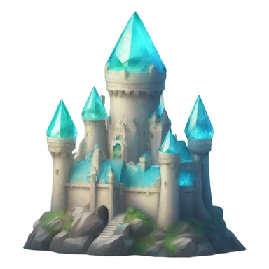 opal crystal gemstone castle sticker