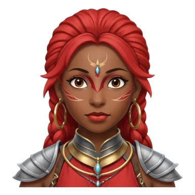 ESO female redguard warrior with lashes and earrings sticker
