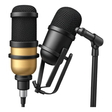 recording studio microphone with cover sticker