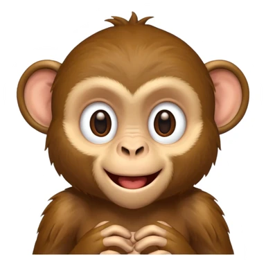 monkey blowing bubbles sticker