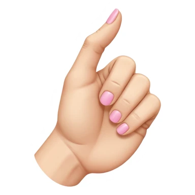 right-facing hand with pinky finger extended forward, other fingers curled into a fist, minimal details, standard system emoji look sticker