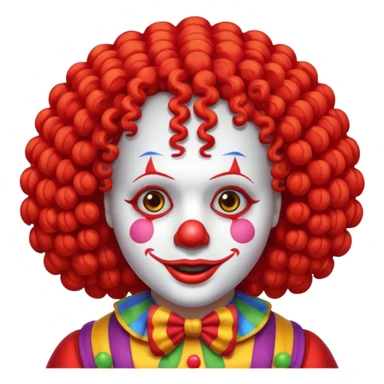 clown wig hair sticker