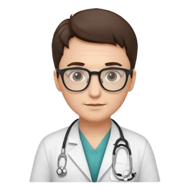 doctor with glasses sticker